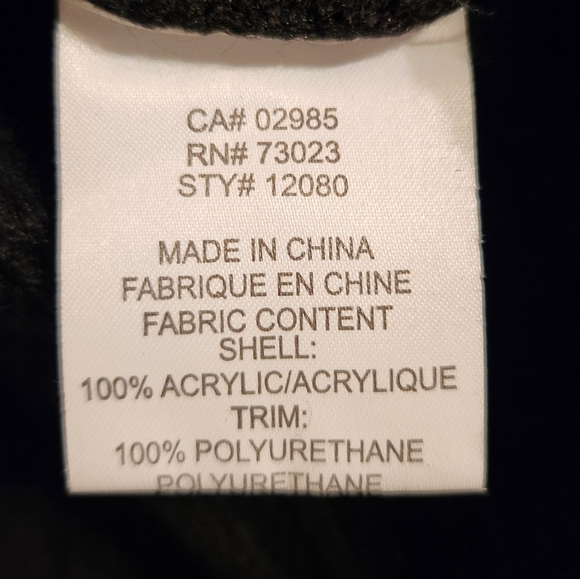 Sweater with Faux Leather Sleeves - Picture 4 of 5